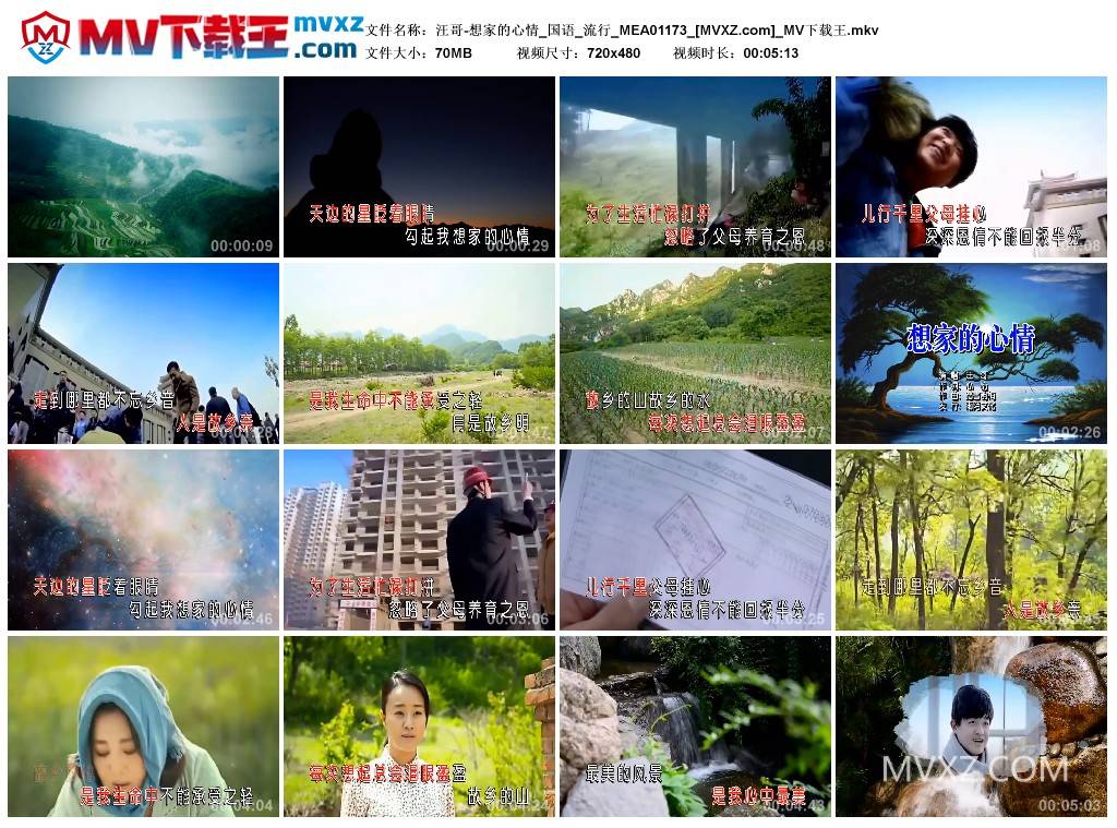 汪哥-想家的心情_国语_流行_MEA01173